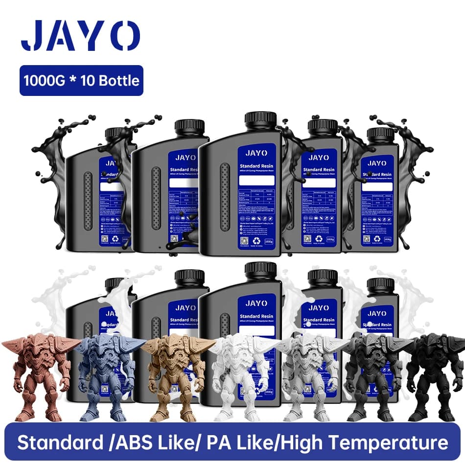 JAYO Resina 3D ABS Come/Like PA/Altre/Alta temperatura/Standard10KG Resina UV LCD a polimerizzazione rapida liquida per materiali della stampante 3D