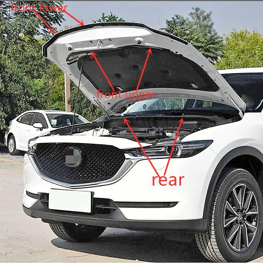 Accessori auto corpo cofano cofano guarnizione guarnizione in gomma per Mazda CX-5 2017-2021 KF CX8 2018-2023 KG