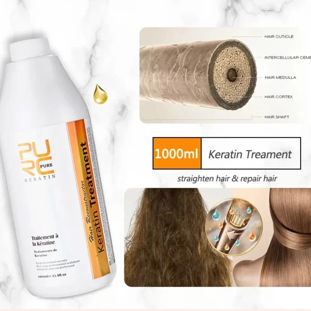 PURC Smooth treatment for keratin hair care creams Products for Brazilian keratin Professional 1000ml