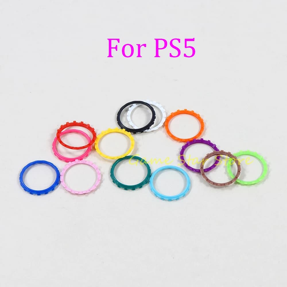 Anelli bilancieri per levetta con accento colorato in plastica da 10 pezzi per accessori di gioco per controller Playstation 5 PS5
