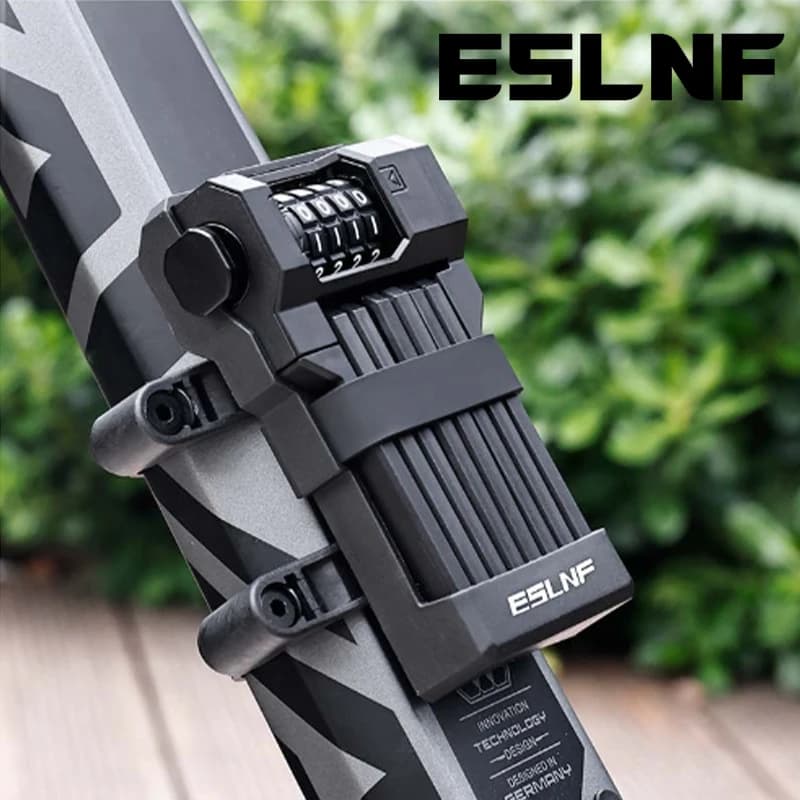 ESLNF bicicletta pieghevole serratura batteria auto lega cesoia e compressione antifurto serratura esterna Mountain Bike lucchetto a combinazione