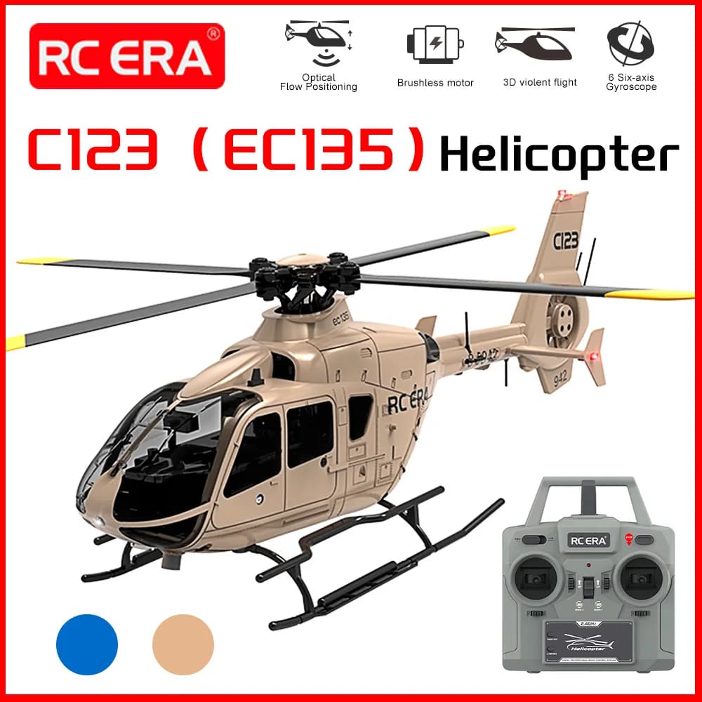 Elicottero RC ERA C123(EC135) 6CH con Giroscopio a 6 Assi e Posizionamento Ottico del Flusso, Aeroplano RC 3D