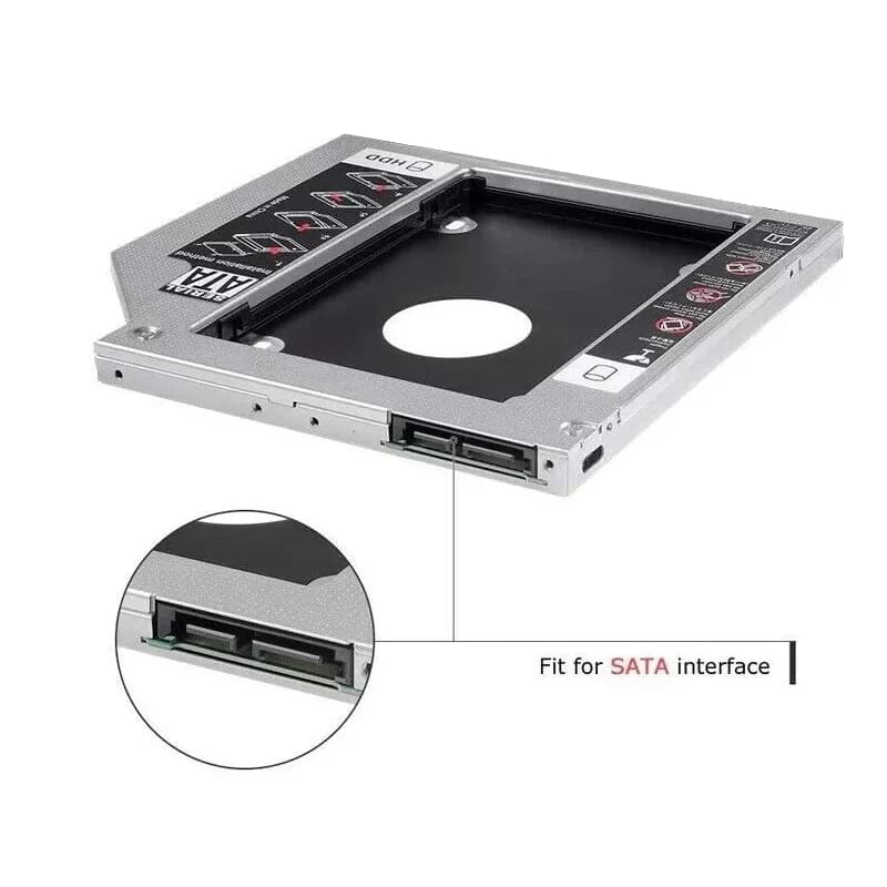 SATA 2nd HDD SSD Hard Drive Optical bay Caddy Bracket for Dell Inspiron 17 5767 15 3545 3552 5458 5565 5567 5748 5749 3567 7537