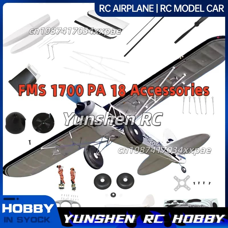 Adesivi decorativi per aereo RC FMS per aereo da addestramento anfibio PA-18 da 1700 mm N3817Z, accessori per hobby FMSRM114