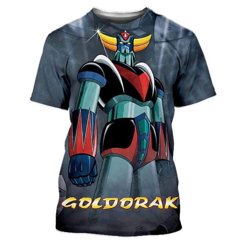 Estate Goldorak Anime UFO Robot Goldrake 3D Stampa T-shirt Uomo Donna Moda T-shirt oversize Harajuku T-shirt maschili Top Abbigliamento