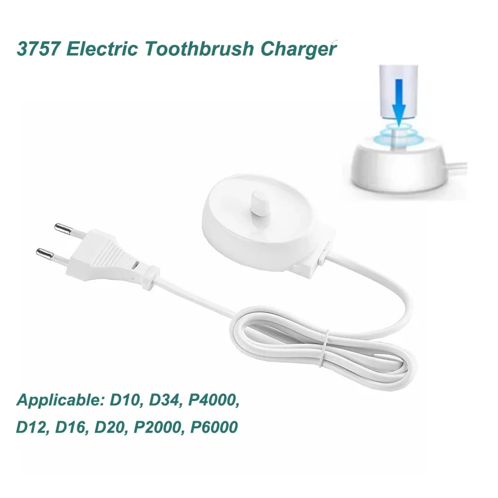 Spare parts for Braun Oral B Series 3709 3728 D12 D16 D20 Pro3000 For Electric Toothbrush EU Plug Charger Power Adapter