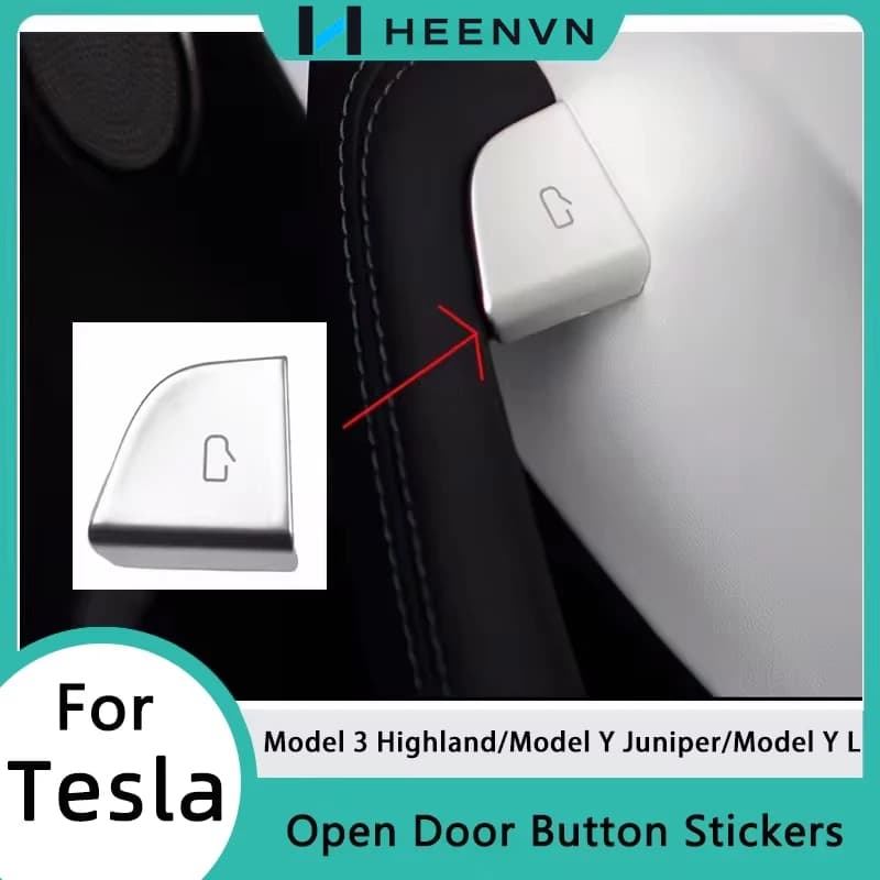 Modello Y Juniper 2025 Adesivi per pulsanti porta aperta per Tesla Model 3 Highland Maniglia Pulsante Trim Protector Decalcomanie Accessori auto