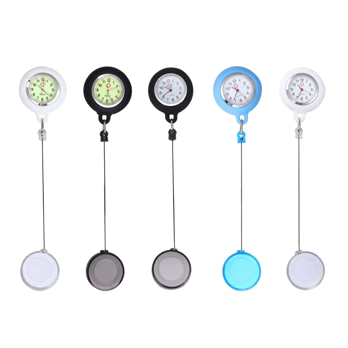 Orologio da Tasca con Clip per Infermieri, Design con Faccina Sorridente, Leggero e Luminoso, per Studenti, Donne e Uomini