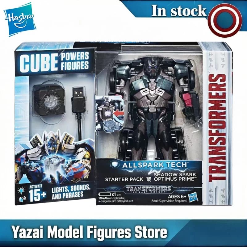 Original Hasbro TRANSFORMERS CUBE POWERS FIGURES ALLSPARK TECH STARTER PACK / SHADOW SPARK OPTIMUS PRIME Action Figure Model