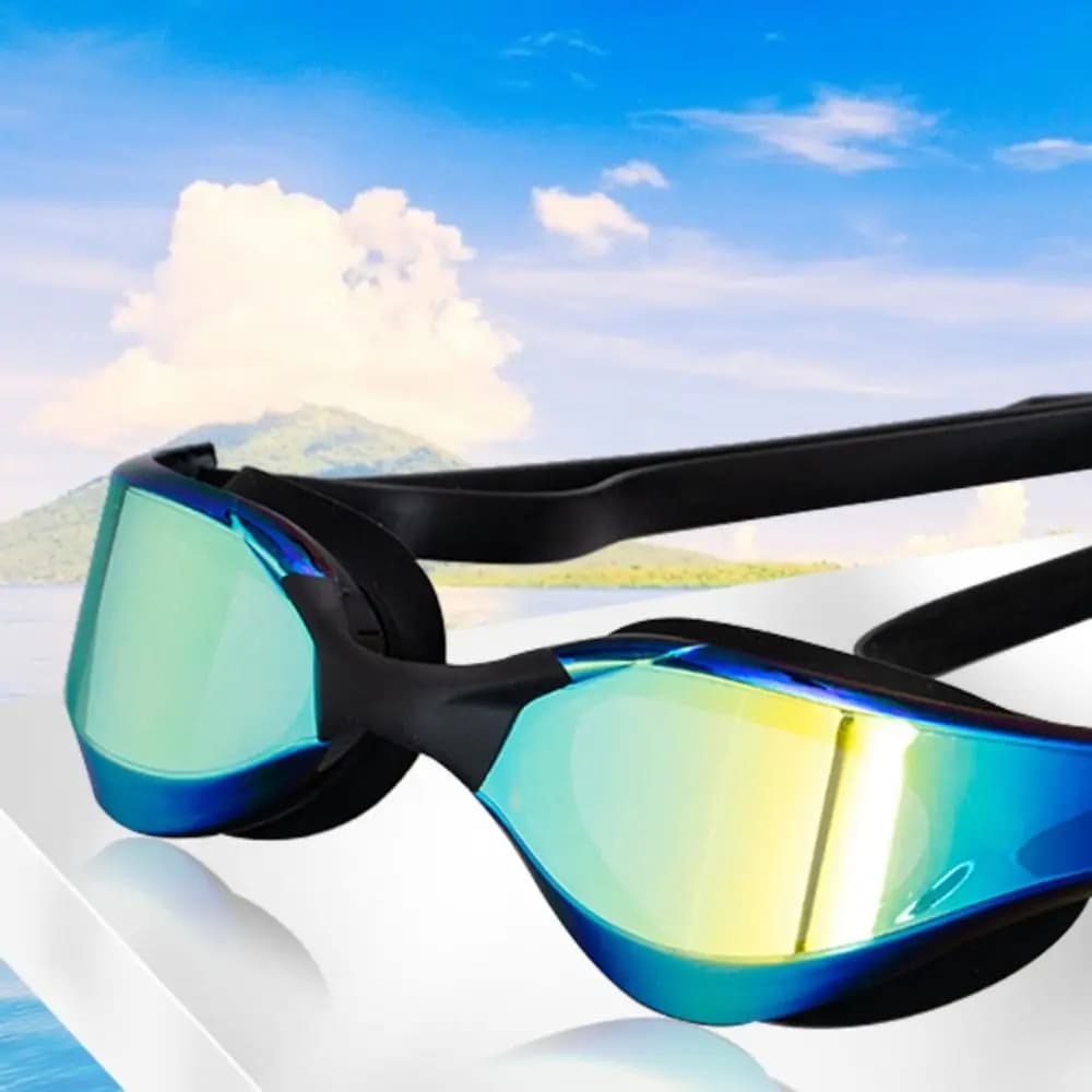 HD Vision Adult Swimming Goggles Adjustable Electroplated Waterproof Eyewear UV Protection Non-slip Anti-fog Diving Goggles