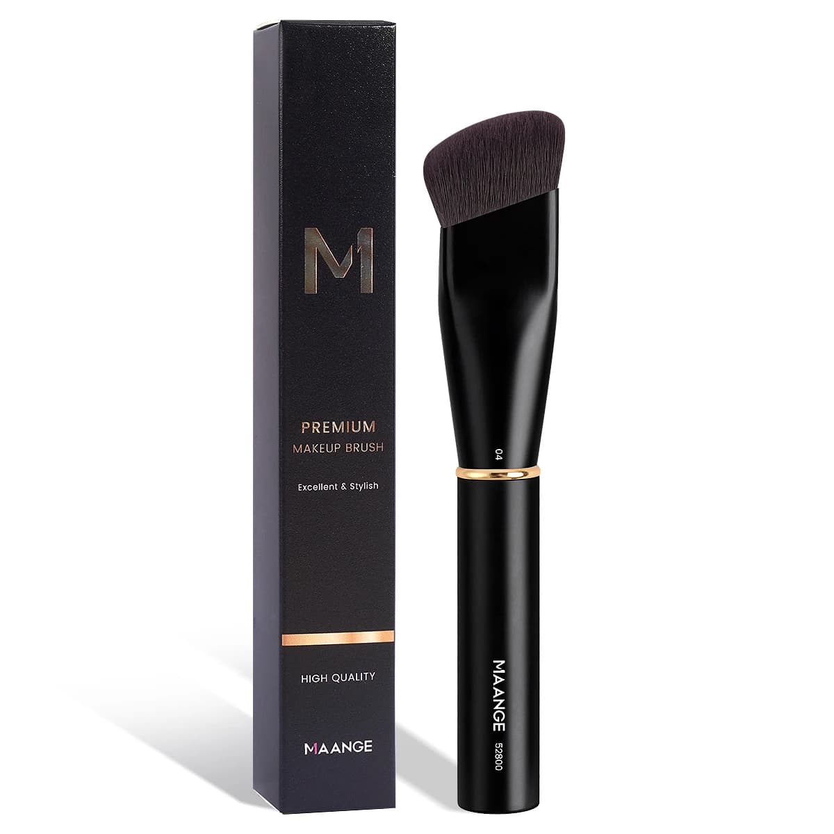 MAANGE 1pc Pennello per fondotinta inclinato Pennello per correttore per capelli morbidi per sfumare liquidi, crema Strumento di bellezza in polvere impeccabile