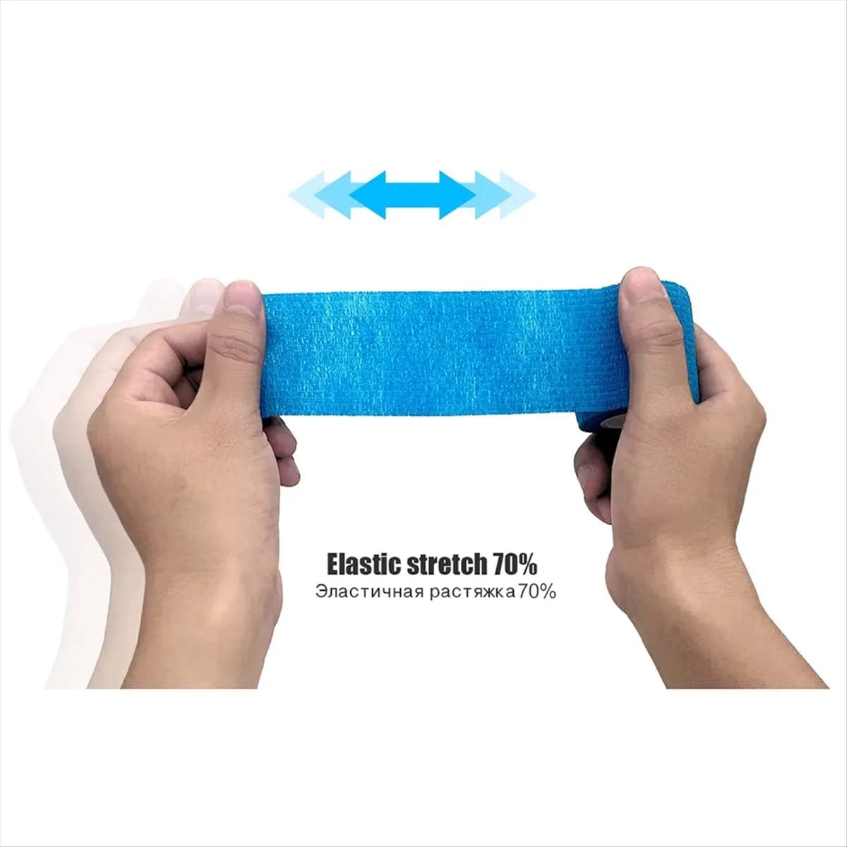 ABST Blue Sport Self Adhesive Elastic Bandage Wrap Tape for Knee Support Pads Finger Ankle Palm