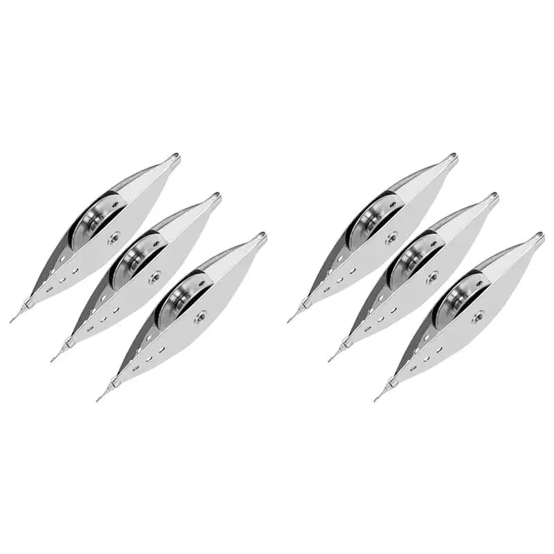 Multifunction 6Pcs Silver Metal Tatting-Shuttle Kit For Beginners With Bobbin Supplies, Premium Iron Needle-Shuttles