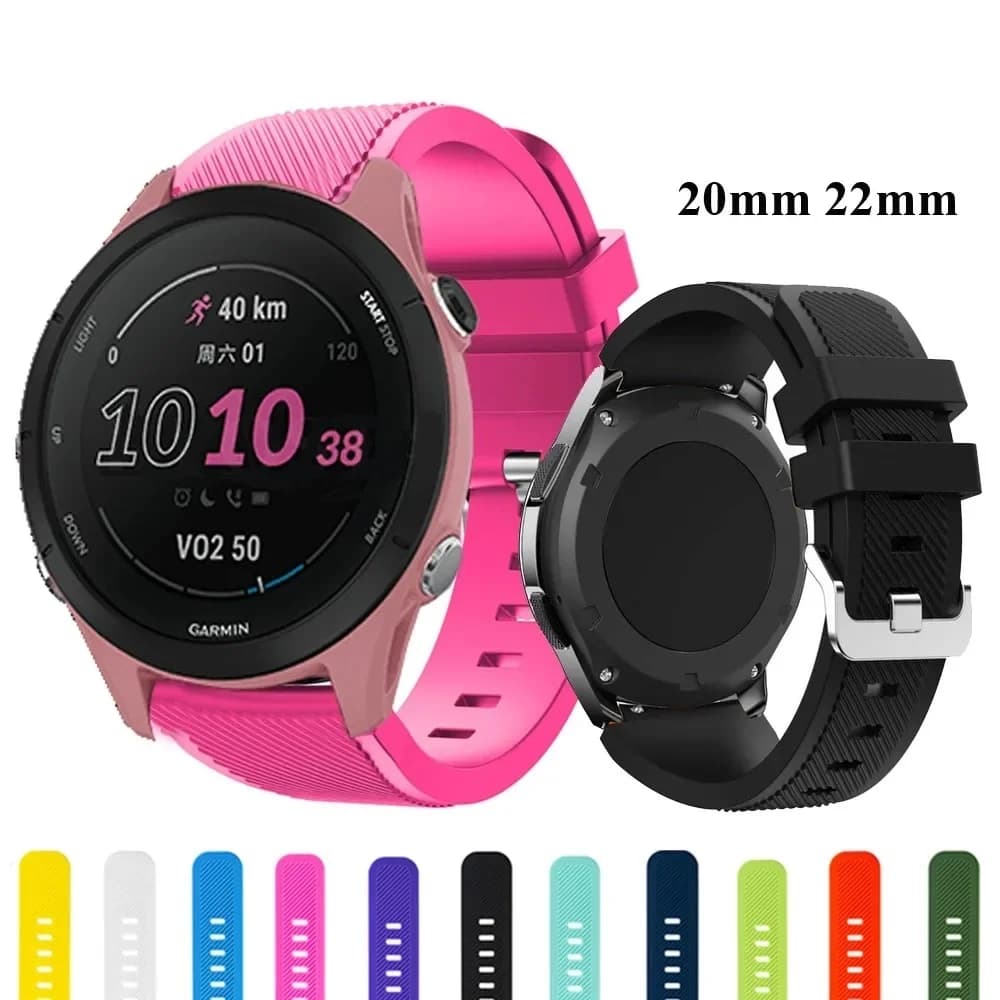 Cinturino per orologio da 20 mm per Garmin Vivoactive 6/5/3, Forerunner 245/645/158/165/55/570-42mm, cinturino sportivo in velcro per Venu/Venu SQ