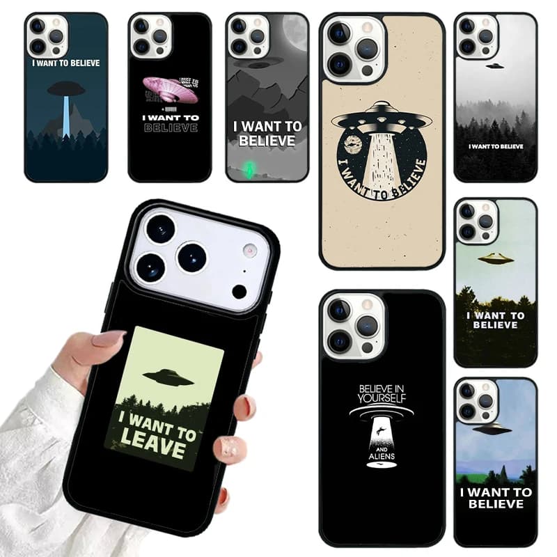 I want to believe Phone Case For iPhone 17 16 15 14 13 12 11 Pro Max 17air Shockproof Cover Fundas