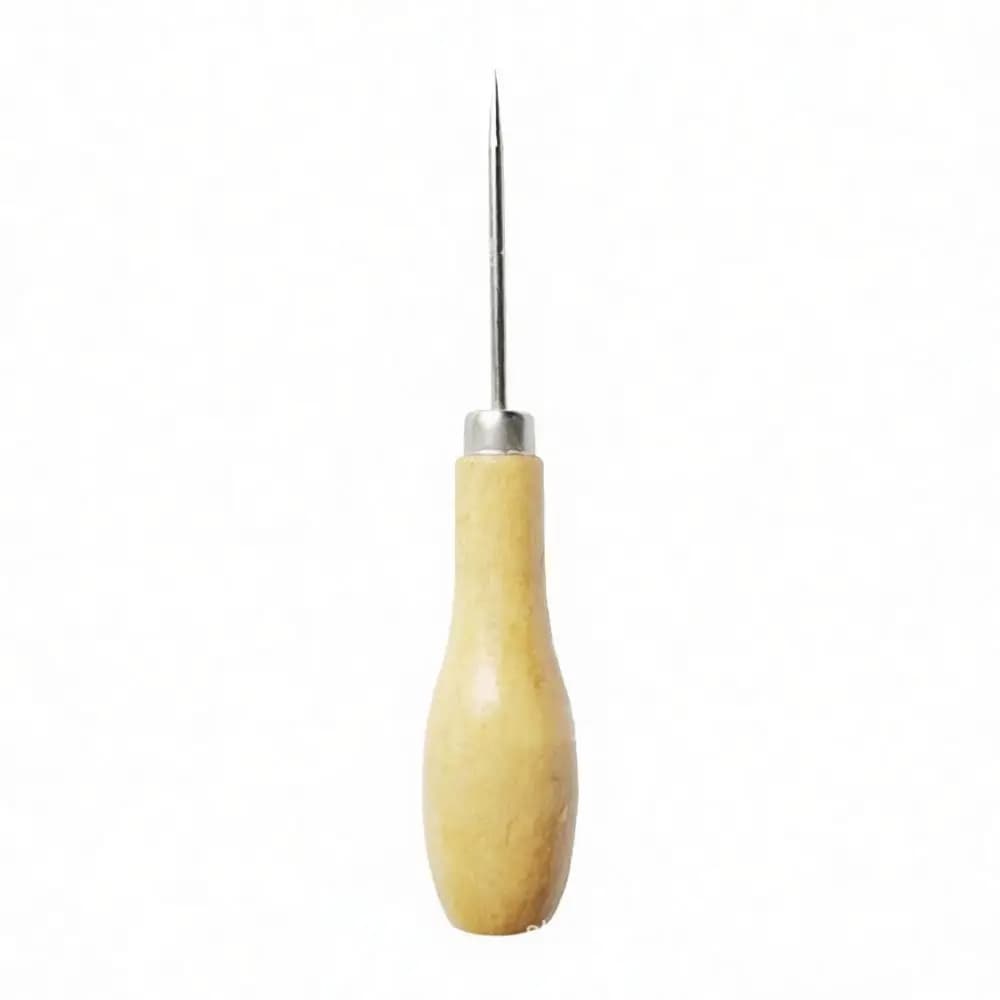 Sewing Stitching Awl Leather Craft Tool Ergonomic Wood Handle Hole Punch Needle For DIY Embroidery Handmade Works