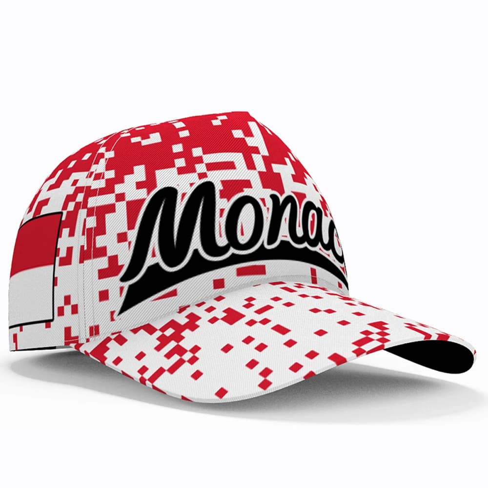 Cappellini da Baseball Personalizzati Monaco con Nome, Numero, Logo della Squadra, Bandiera Nazionale Francese, Stampa Foto, per Pesca e Viaggi
