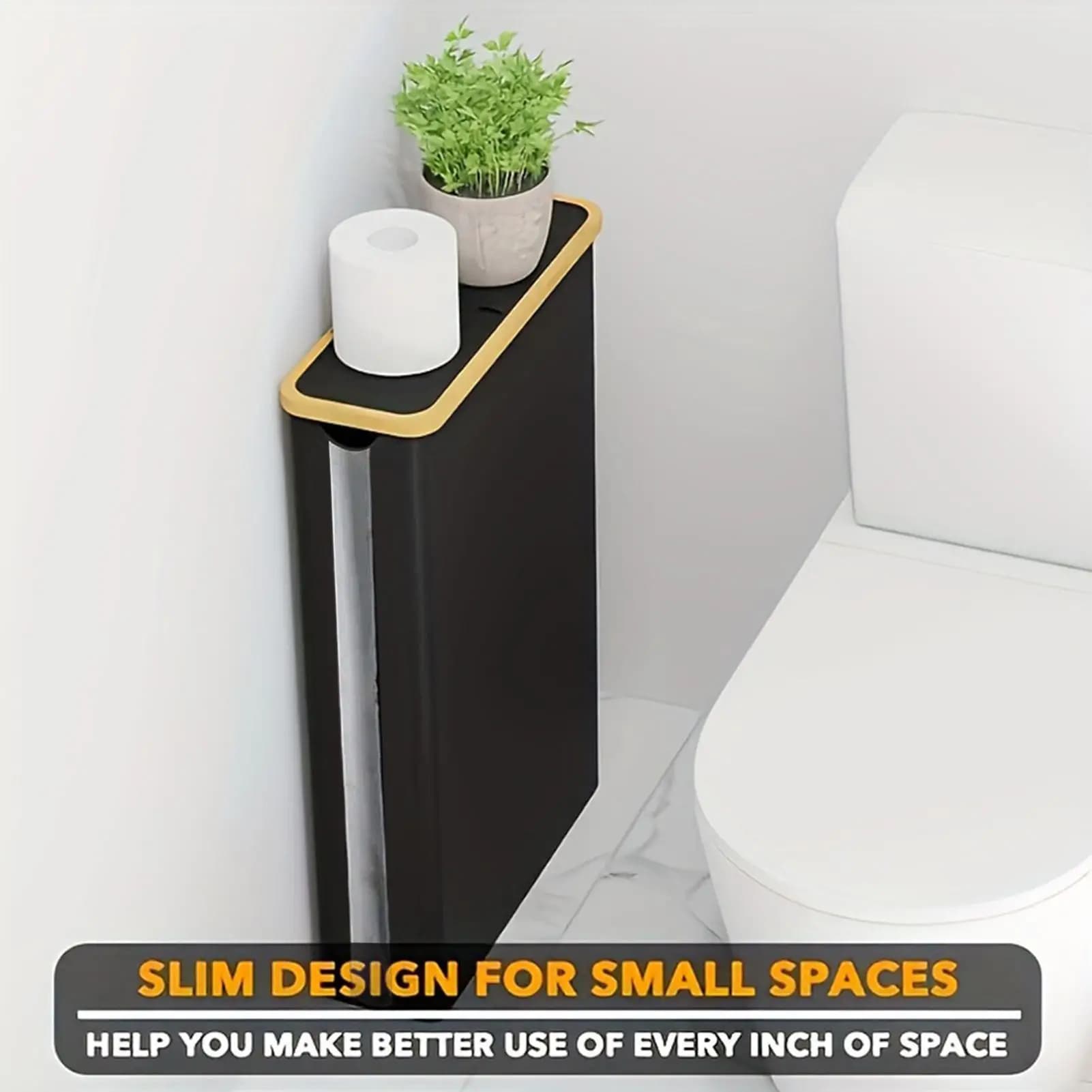 Toilet Paper Organizer 52L Tissue Roll Holder Basket with Lid and Handle Foldable Toilet Roll Organizer for Bathroom Shower Home