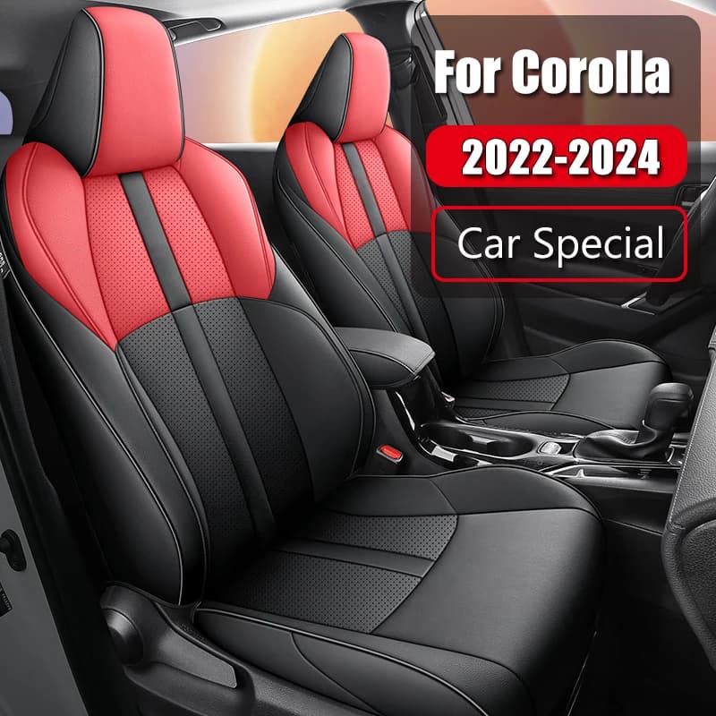 Premium Custom Fit Car Seat Covers for Toyota Corolla 2022 2023 2024 Automotive Seat cushion leather-Set complete