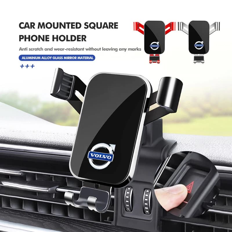 Car Mobile Phone Holder Gravity Bracket Mute Air Vent Mounts For Volvo XC90 XC60 C30 S60 C70 XC40 V40 XC70 V70 V60 V90
