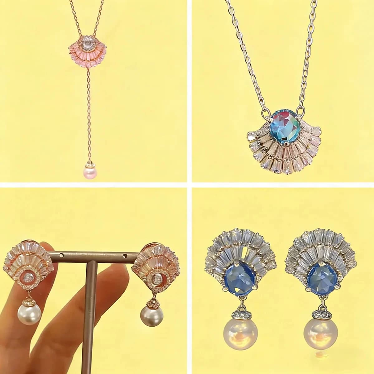 Mixed Style Multi Color Cubic Zirconia Jewelry Set,Necklace Ring Bracelet Earring,For Women Daily Gif