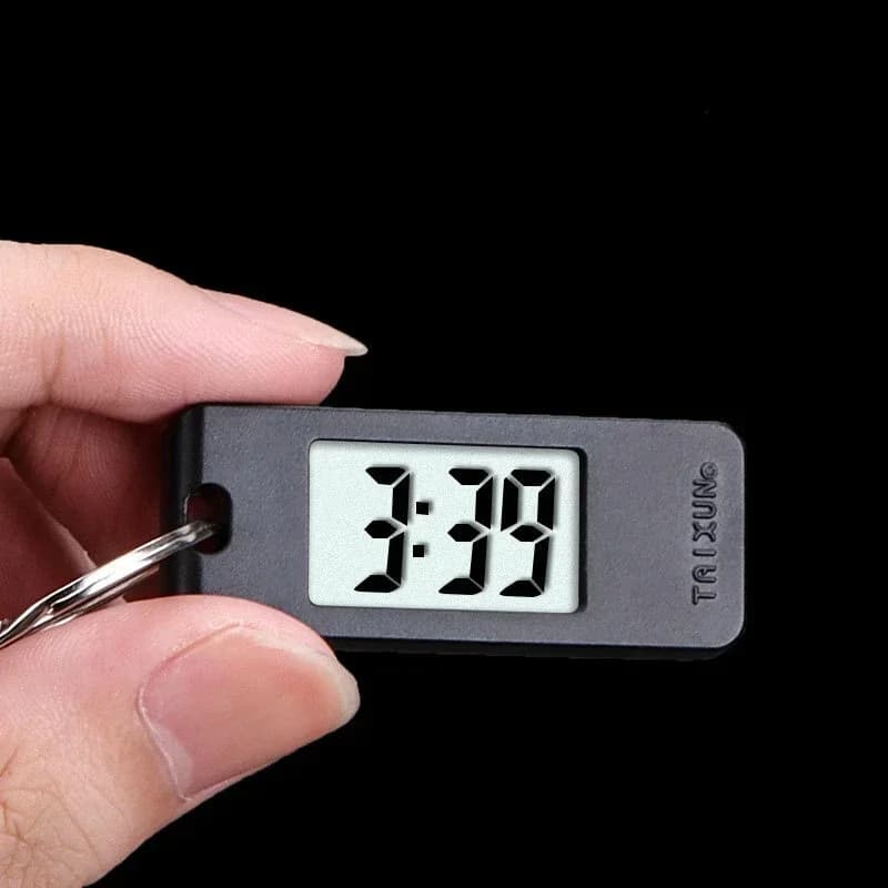 Mini Orologio Elettronico Portachiavi, Display LED Digitale, Orologio Ellittico per Studenti, Orologio da Parete Portatile per Borsa e Zaino