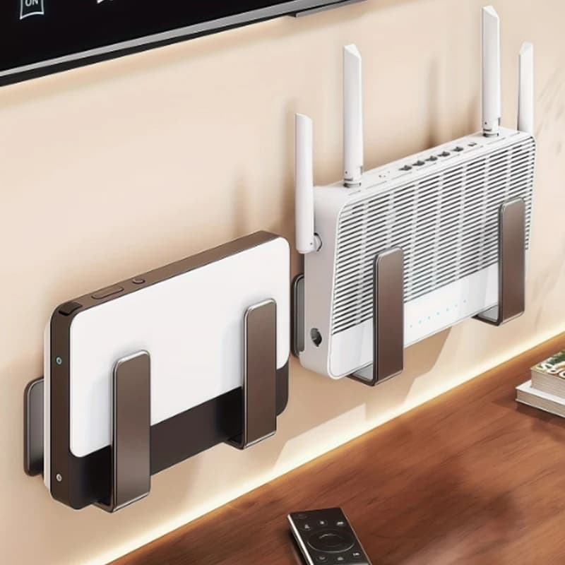 Make-up for desk without mess! Wall mount without nails for router and TV Box, wall mounting in one step