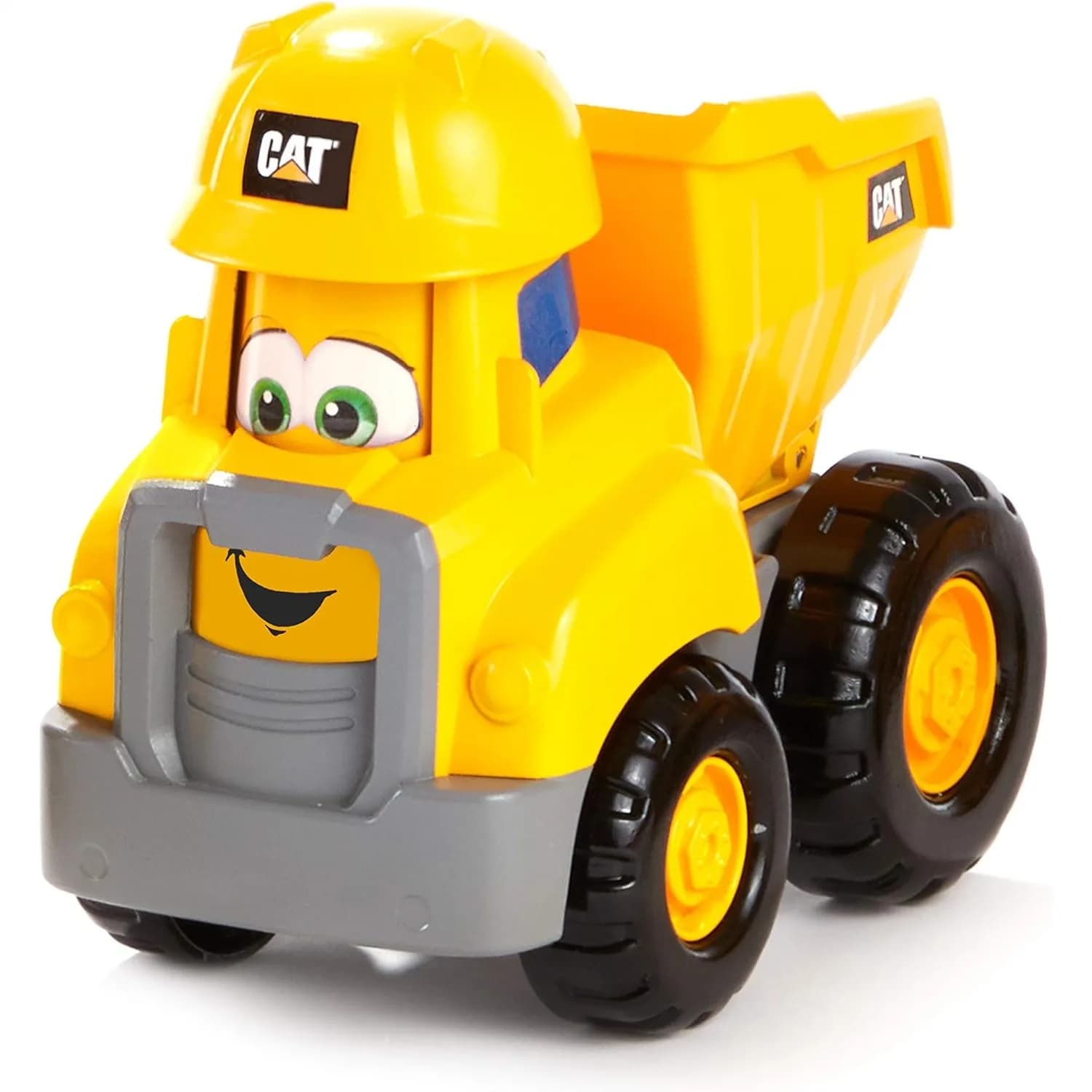 Camion Giocattolo CAT per Costruzioni, Veicolo Educativo Prescolare con Suoni e Faccia Animata per Bambini dai 2 Anni in su
