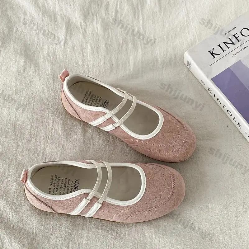 Women Vintage Solid Casual Shallow Flat Pumps Comfortable Non Slip Soft Sole Sport Summer Shoes