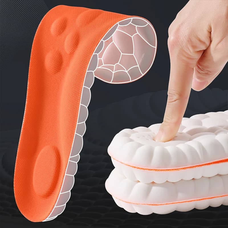1/2/4 pairs Latex sports soles Soft high elasticity shoe bearings Breathable plantar shock absorbing cushion support for arch