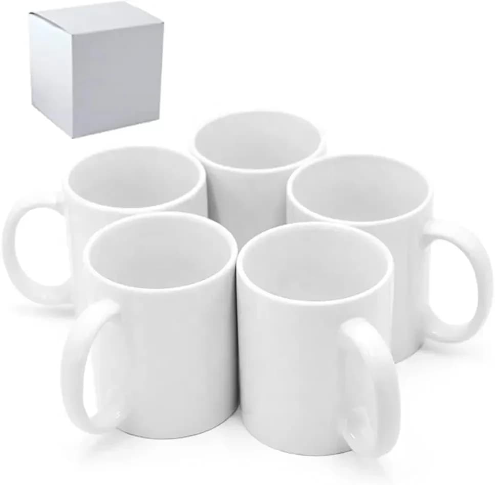 Tazze per sublimazione, tazze da 11oz in ceramica bianca per sublimazione, tazze bianche, articoli bianchi per sublimazione, tazze bianche vuote - Confezione da 36 pezzi all'ingrosso