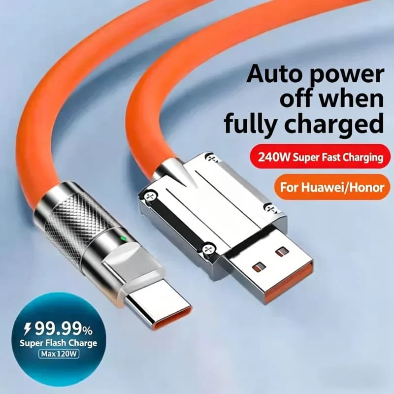 3PCS Compatible with Huawei 6A Super Fast Charging Type-C Data Cable, 120W Flash Charging Fast Charging Cable for Android Phones