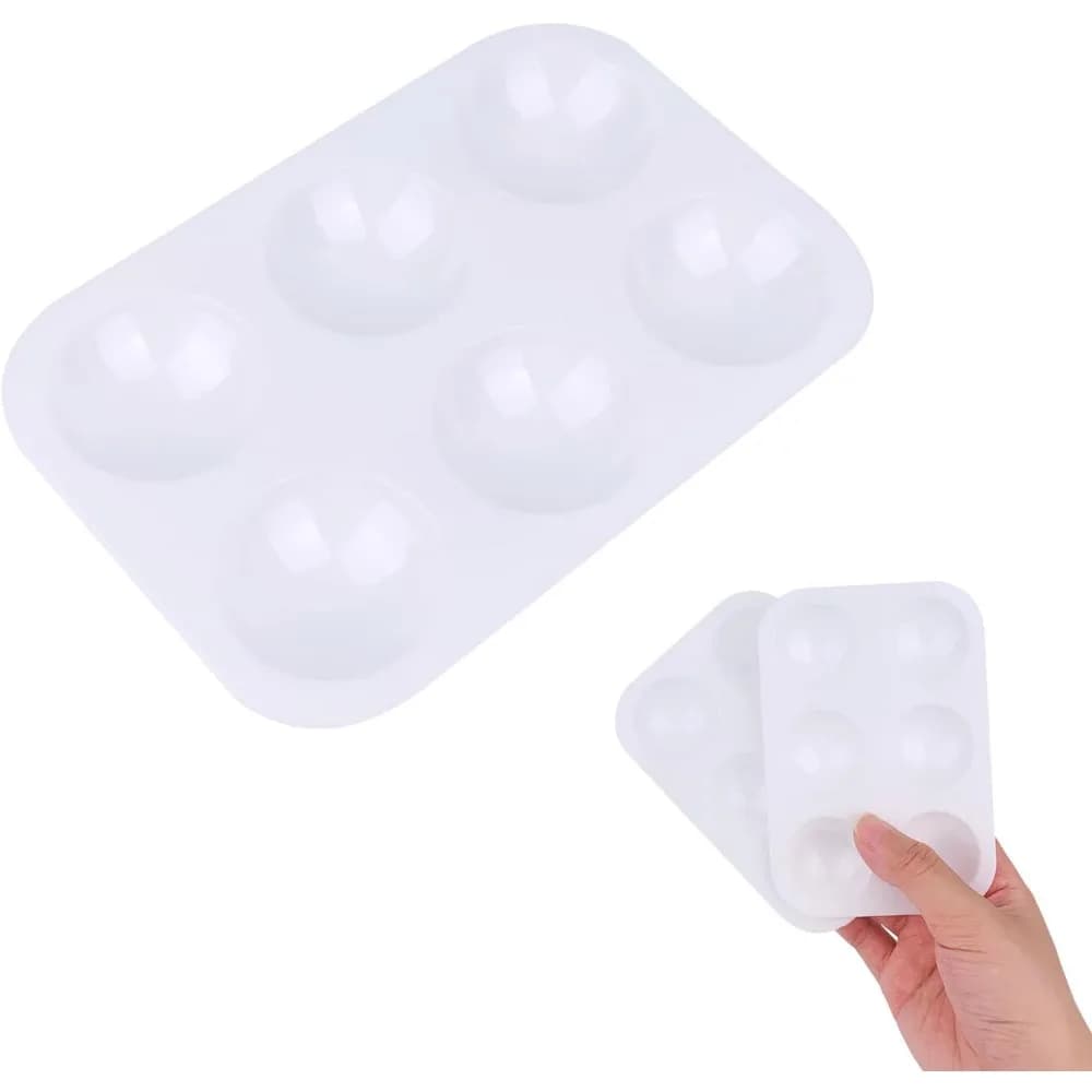 6 Well Rectangular Plastic Palette for Oil and Watercolor Paints
