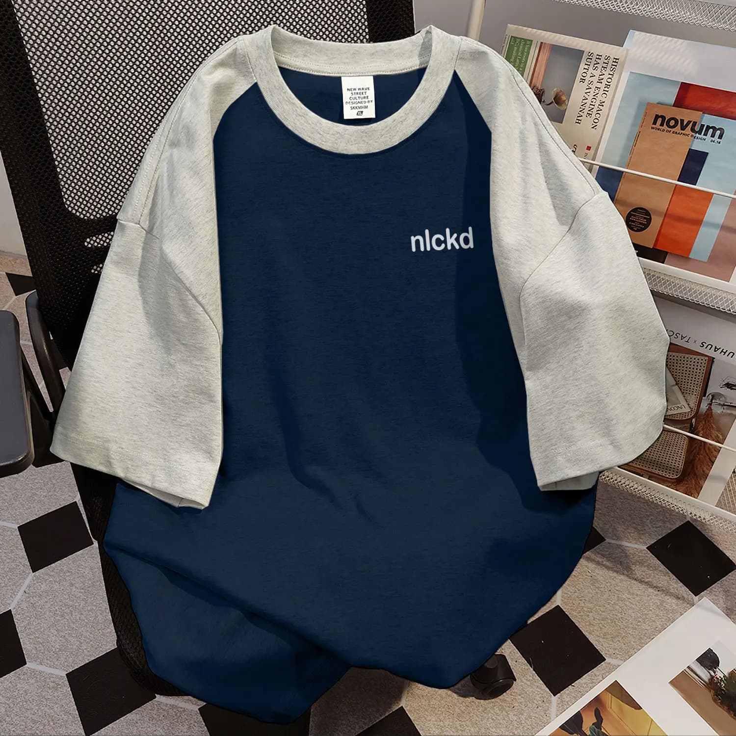Pure Cotton American Style Short Sleeve T-Shirt Women Summer Loose Casual Hong Kong Style Trendy Letter Print Leisure Top