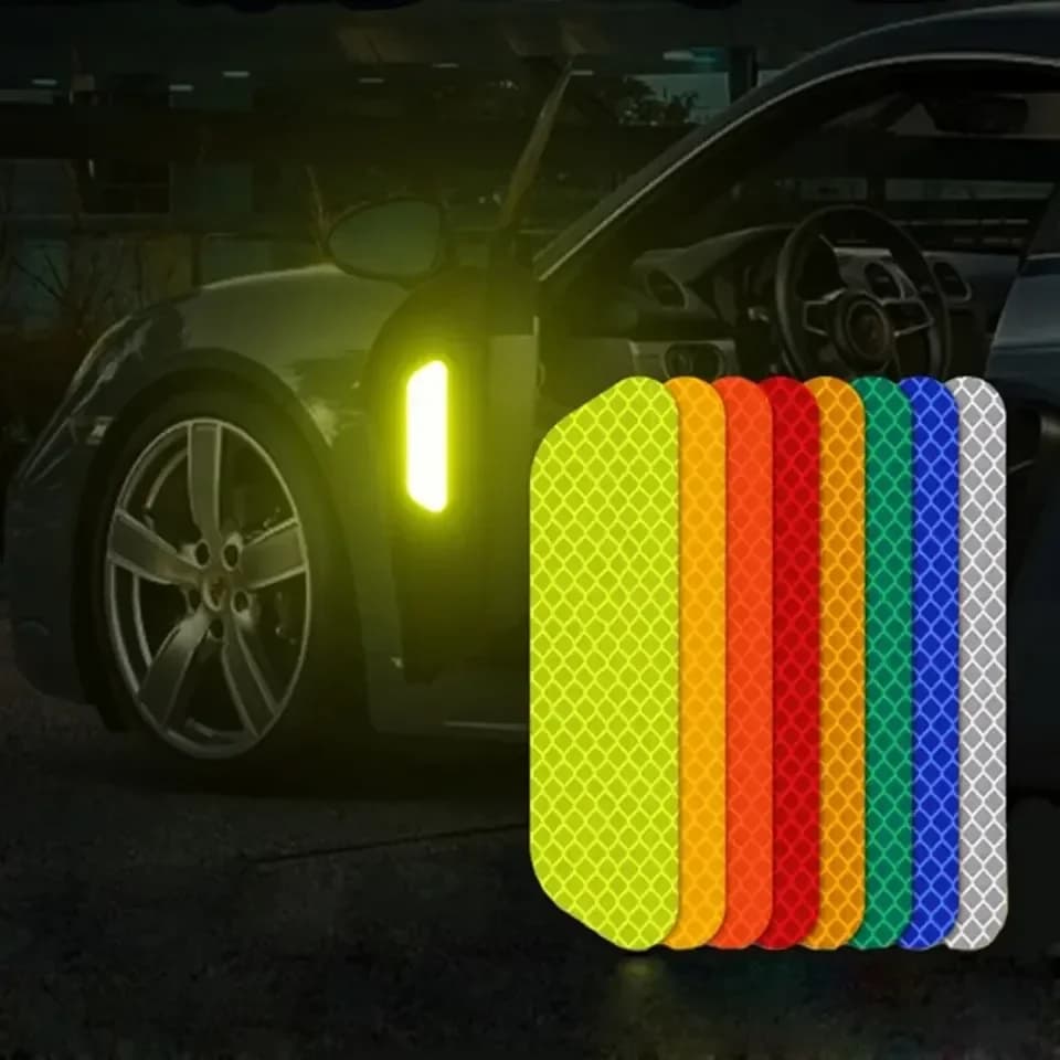 20 pieces of reflective strips for vehicles, night light strips, motorcycle helmet stickers, electric bike, night signaling, bicycle warning
