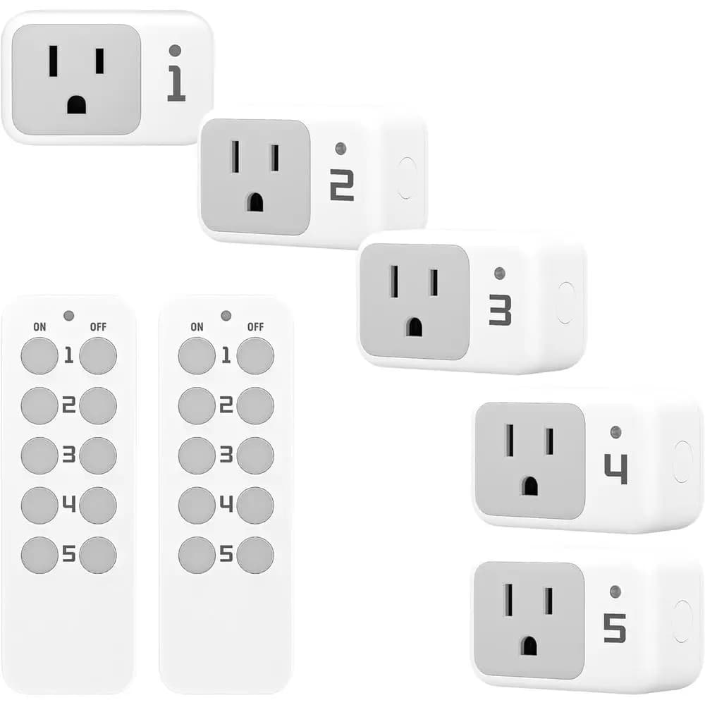 Presa Elettrica con Telecomando Wireless, Interruttore Luminoso ON/OFF per Luci da Interno, Lampade, Elettrodomestici, 100t Ra