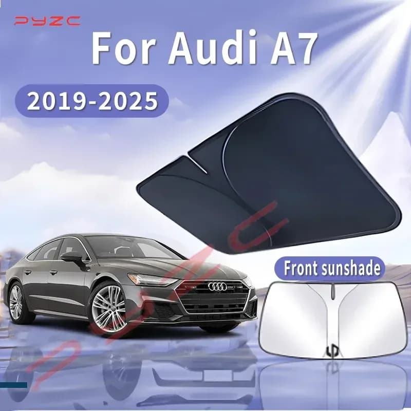 Parasole per Auto Audi A7 2019~2025 2020 2021, Protezione Termica per Parabrezza Anteriore, Accessorio Auto Pieghevole per l'Estate