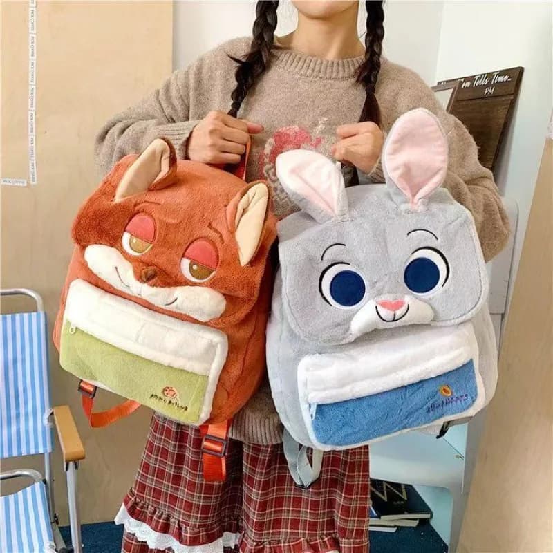 Zaino Cartoon Zootopia 2026 per Donne, Judy la Coniglietta Poliziotta e Nick la Volpe, Borsa Scolastica Grande Capacità