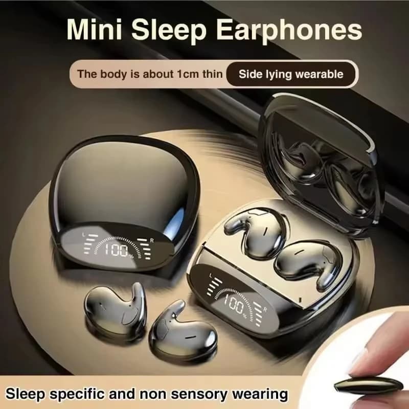 VENDITA CALDA MD528 Auricolari invisibili per il sonno Ipx5 Wireless Bluetooth Sport Riduzione del rumore Microfono impermeabile 5.3 Auricolari
