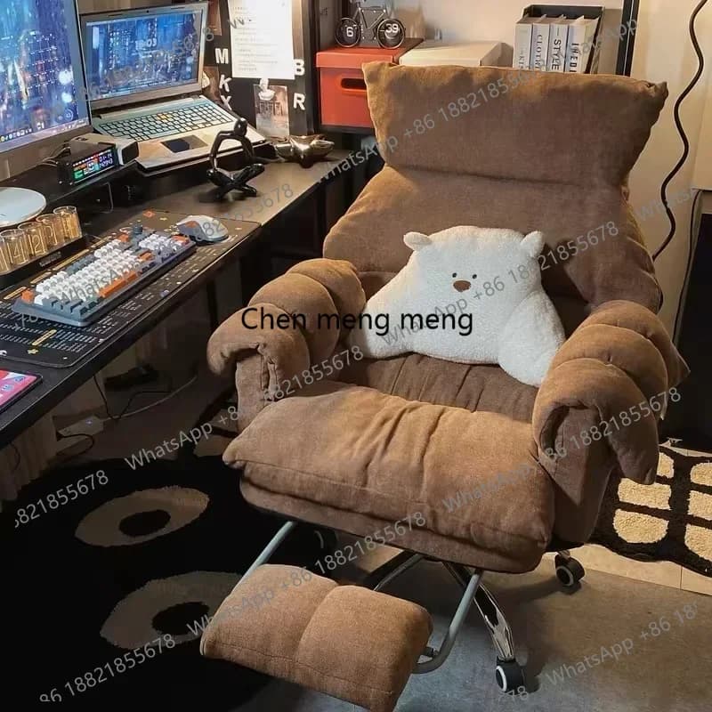 Poltrona Comoda per Lunghe Sessioni, Sedia da Gaming, Sedia da Scrivania per Camera da Letto, Sgabello per Studio e Ufficio, Morbida e Confortevole