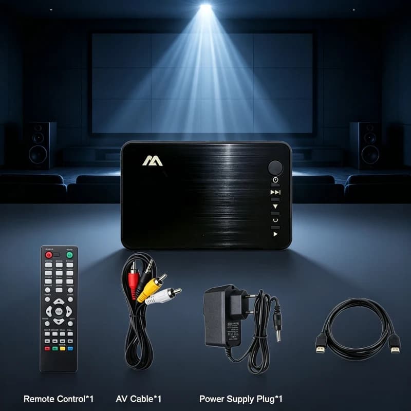 New Full HD Media multimedia Player With HD Cable VGA AV FOR SD U Disk MKV RMVB Player Autoplay 1080P USB External HDD Media