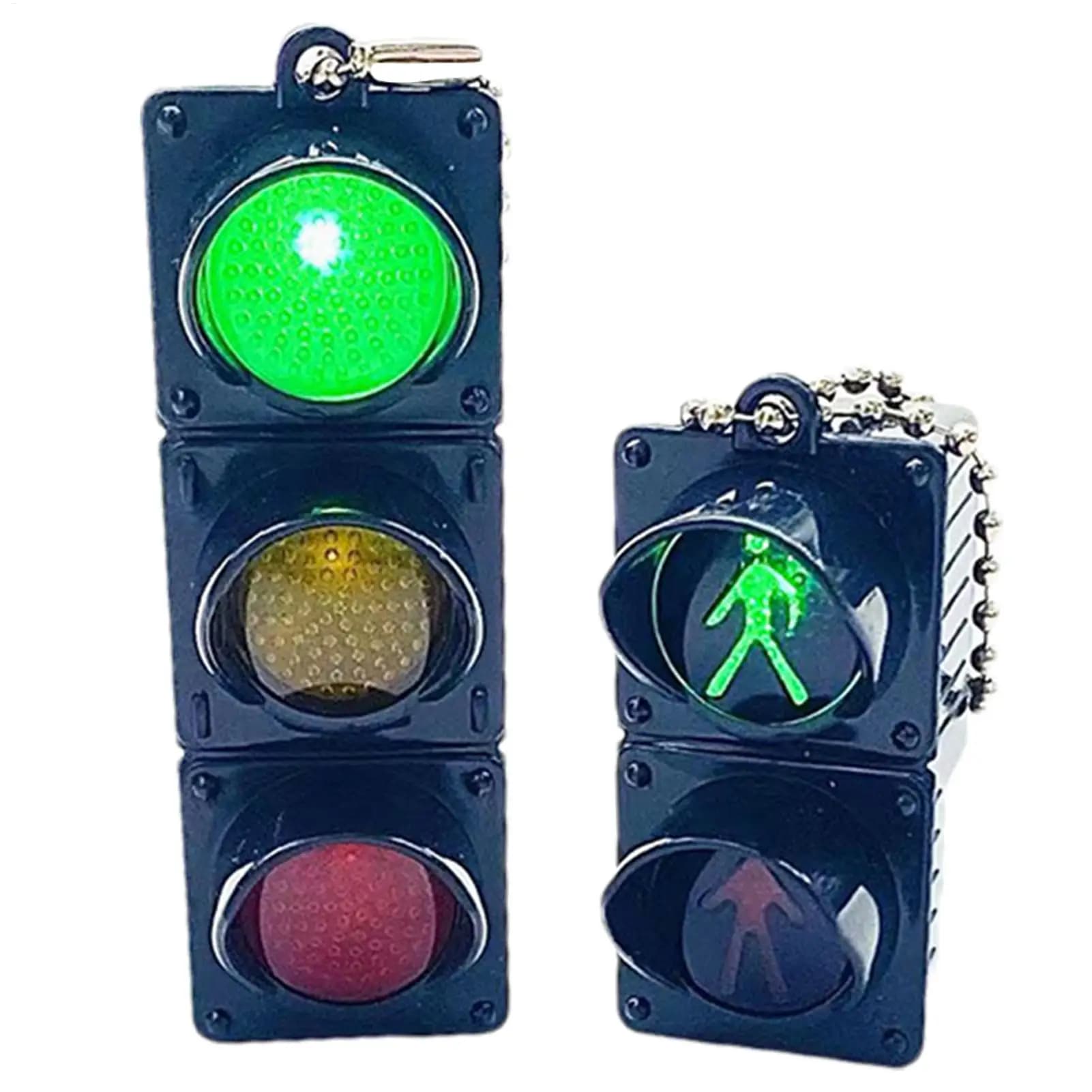 1 Pezzo Portachiavi con Semaforo Elettronico Simulato, Mini Luce LED per Pedoni, Giocattolo Educativo per Bambini, Regalo