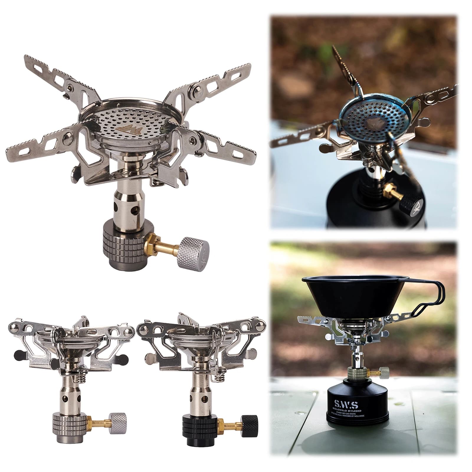 Cooking Stove Folding Stove Head Camping Burner for Outdoors Cooking Camping Picnic Backpacking