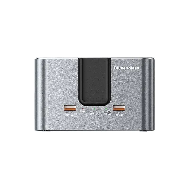 BLUEENDLESS EU Plug High-Speed USB 3.2 Gen2 M. 2 Nvme SSD Enclosure USB External Case For 2.5/3.5 Inch SATA HDD SSD Up To 28TB