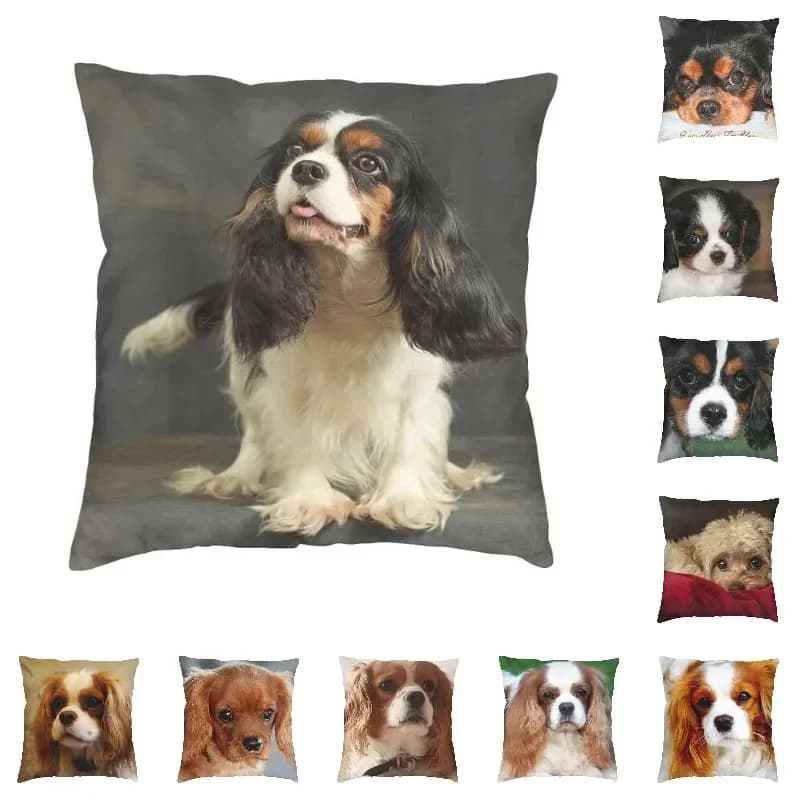Cavalier King Charles Spaniel Luxury Cushion Liner Dog Decorative Cushions For Home For Sofa Chair cushion with Front-Retro Printing