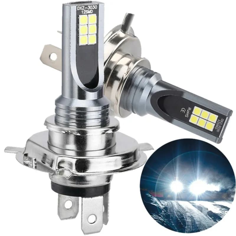 COB LED Fendinebbia 6500K-7500K DC 12V-24V IP67 Impermeabile per Faro Auto H4/H7 Gruppo Illuminazione Frontale Universale