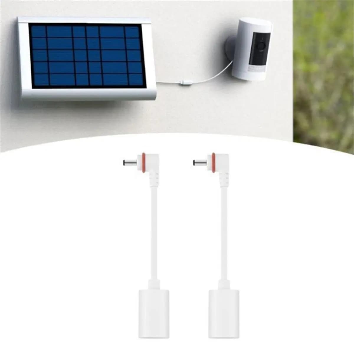 (A99Z] 2pcs USB-C to Plug Adapter, USB C to DC3.5 Adapter Connect Jack Solar Panel to Plug in House Door Camera