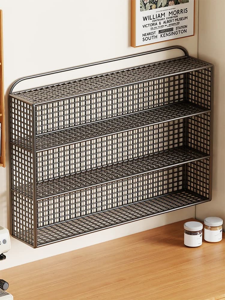 Portabicchieri Multistrato da Tavolo, Organizzatore da Parete in Metallo con Drenaggio, Accessori per Cucina e Bagno