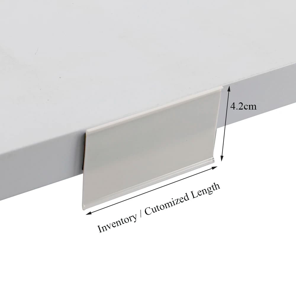 Etichette in plastica Porta etichette per scaffali magnetici Striscia trasparente Mini porta display per prezzi Decorazioni per maniche per etichette per carte