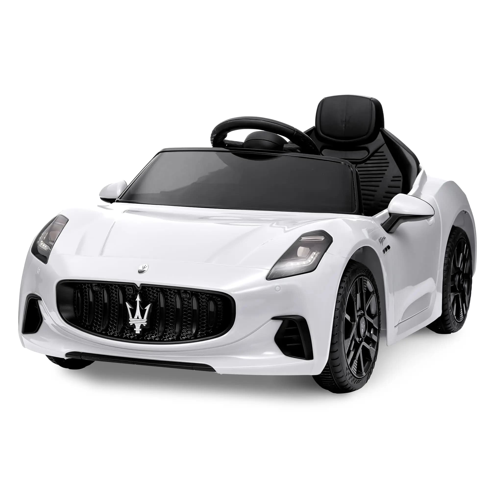 12V children's electric machine with parent remote control, toy vehicle with headlights and spring suspension for children from 3 to 8 years old
